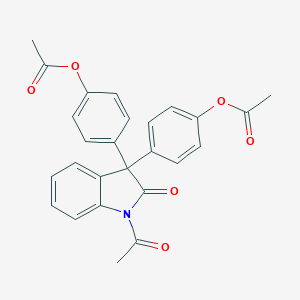 molecular formula C26H21NO6 B103055 2H-Indol-2-one, 1-acetyl-3,3-bis[4-(acetyloxy)phenyl]-1,3-dihydro- CAS No. 18869-73-3
