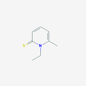 molecular formula C8H11NS B103074 2(1H)-Pyridinethione, 1-ethyl-6-methyl- CAS No. 19006-73-6