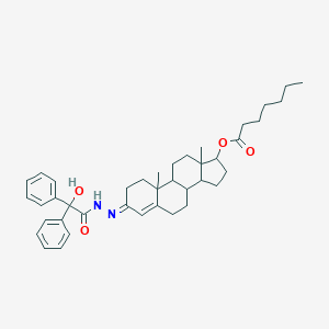 molecular formula C40H52N2O4 B103085 Testosterone enantate benzilic acid hydrazone CAS No. 18625-33-7