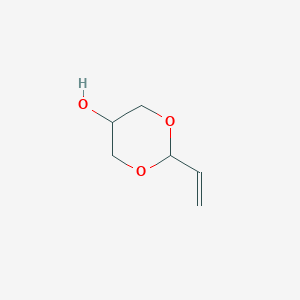 molecular formula C6H10O3 B103107 trans-2-Vinyl-1,3-dioxan-5-ol CAS No. 16081-28-0
