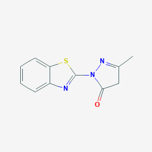 molecular formula C11H9N3OS B103108 Pyrazol-5(4H)-one, 1-(2-benzothiazolyl)-3-methyl- CAS No. 17304-62-0
