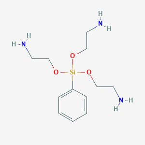 molecular formula C12H23N3O3Si B103160 Phenyltris(2-aminoethoxy)silane CAS No. 17146-69-9