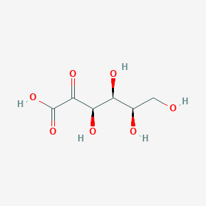 molecular formula C6H10O7 B103209 (3R,4S,5R)-3,4,5,6-tetrahydroxy-2-oxohexanoic acid CAS No. 16533-48-5