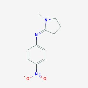 molecular formula C11H13N3O2 B103227 1-Methyl-2-(4-nitrophenylimino)pyrrolidine CAS No. 17536-04-8