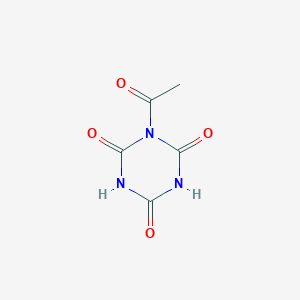 molecular formula C5H5N3O4 B010323 1-Acetyl-1,3,5-triazinane-2,4,6-trione CAS No. 102635-15-4