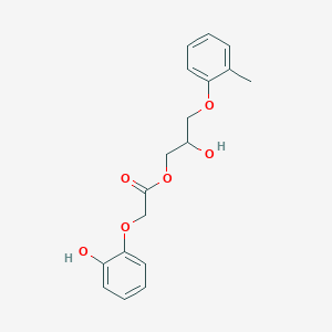 molecular formula C18H20O6 B103234 (o-Hydroxyphenoxy)acetic acid 2-hydroxy-3-(o-tolyloxy)propyl ester CAS No. 17753-05-8