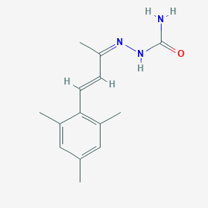molecular formula C14H19N3O B103236 [(Z)-[(E)-4-(2,4,6-Trimethylphenyl)but-3-en-2-ylidene]amino]urea CAS No. 17014-28-7