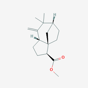 molecular formula C16H24O2 B103238 methyl [3S-(3alpha,3aalpha,6alpha,8aalpha)]-octahydro-7,7-dimethyl-8-methylene-1H-3a,6-methanoazulen CAS No. 18444-89-8