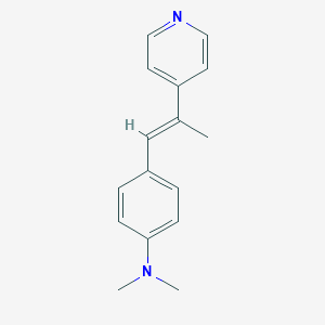 molecular formula C16H18N2 B103244 N,N-dimethyl-4-[2-(4-pyridinyl)-1-propenyl]aniline CAS No. 18150-14-6