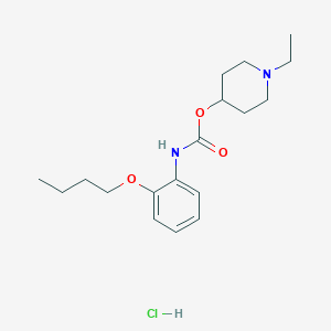 (1-ethylpiperidin-4-yl) N-(2-butoxyphenyl)carbamate;hydrochloride