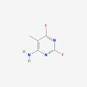 molecular formula C5H5F2N3 B103262 4-Amino-2,6-difluoro-5-methylpyrimidine CAS No. 18260-66-7