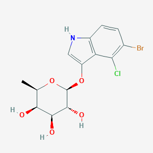 molecular formula C14H15BrClNO5 B103270 (2S,3R,4S,5R,6R)-2-[(5-溴-4-氯-1H-吲哚-3-基)氧基]-6-甲基氧杂环己烷-3,4,5-三醇 CAS No. 17016-46-5