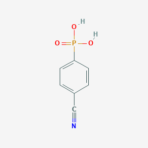 molecular formula C7H6NO3P B103271 (4-Cyanophenyl)phosphonic acid CAS No. 16672-78-9