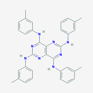 molecular formula C34H32N8 B103283 2-N,4-N,6-N,8-N-tetrakis(3-methylphenyl)pyrimido[5,4-d]pyrimidine-2,4,6,8-tetramine CAS No. 18711-05-2