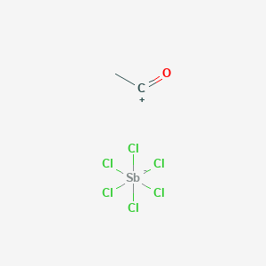 molecular formula C2H3Cl6OSb B103298 Acetylium hexachloroantimonate(1-) CAS No. 17857-44-2