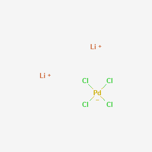 molecular formula Cl4Li2Pd B103319 Lithium tetrachloropalladate(II) CAS No. 15525-45-8