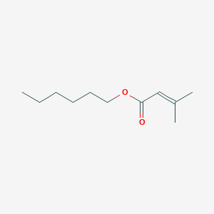 molecular formula C11H20O2 B103325 2-Butenoic acid, 3-methyl-, hexyl ester CAS No. 17627-41-7