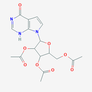 molecular formula C17H19N3O8 B103334 [3,4-diacetyloxy-5-(4-oxo-1H-pyrrolo[2,3-d]pyrimidin-7-yl)oxolan-2-yl]methyl acetate CAS No. 16754-78-2