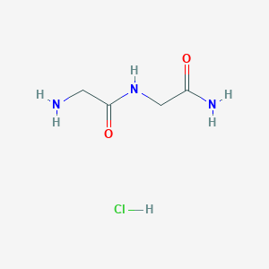 molecular formula C4H10ClN3O2 B103338 2-amino-N-(2-amino-2-oxoethyl)acetamide;hydrochloride CAS No. 16438-42-9