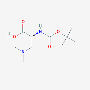 molecular formula C10H20N2O4 B010335 N-Boc-3-dimethylamino-D-alanine CAS No. 110755-32-3