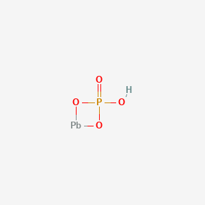 molecular formula HO4PPb B103368 2-Hydroxy-1,3,2lambda5,4lambda2-dioxaphosphaplumbetane 2-oxide CAS No. 15845-52-0