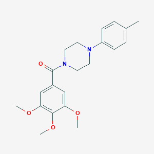 molecular formula C21H26N2O4 B103372 1-(p-Tolyl)-4-(3,4,5-trimethoxybenzoyl)piperazine CAS No. 17766-75-5