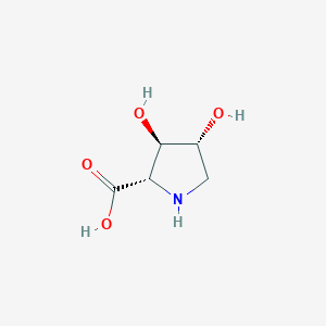 molecular formula C5H9NO4 B010338 (3R,4R)-3,4-DIHYDROXY-L-PROLINE CAS No. 103366-25-2
