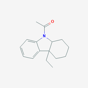molecular formula C16H21NO B103406 1-(4a-ethyl-2,3,4,9a-tetrahydro-1H-carbazol-9-yl)ethanone CAS No. 15640-98-9