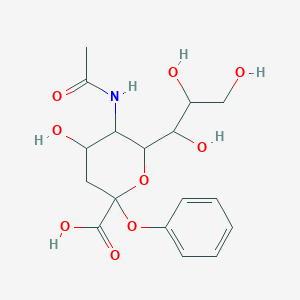 B103407 5-acetamido-4-hydroxy-2-phenoxy-6-(1,2,3-trihydroxypropyl)oxane-2-carboxylic Acid CAS No. 15964-32-6