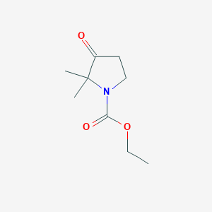 molecular formula C9H15NO3 B010344 2,2-二甲基-3-氧代吡咯烷-1-羧酸乙酯 CAS No. 106556-66-5