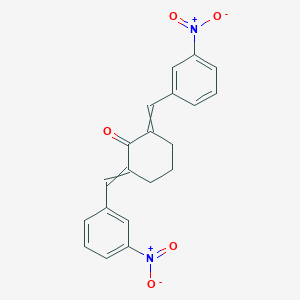 molecular formula C20H16N2O5 B103453 2,6-Bis(m-nitrobenzylidene)cyclohexan-1-one CAS No. 18977-36-1