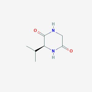 molecular formula C7H12N2O2 B103460 (S)-3-Isopropyl-2,5-piperazinedione CAS No. 16944-60-8