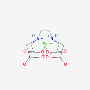 molecular formula C10H12BaN2Na2O8 B103461 Disodium;barium(2+);2-[2-[bis(carboxylatomethyl)amino]ethyl-(carboxylatomethyl)amino]acetate;hydrate CAS No. 18744-58-6