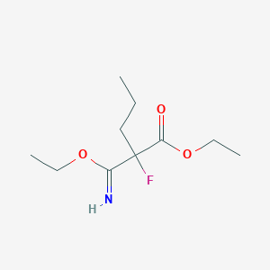 ethyl 2-(C-ethoxycarbonimidoyl)-2-fluoropentanoate