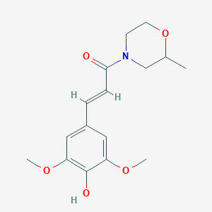 molecular formula C16H21NO5 B103479 Morpholine, 4-(3,5-dimethoxy-4-hydroxycinnamoyl)-2-methyl- CAS No. 16562-71-3