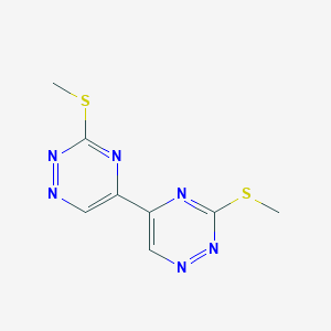 molecular formula C8H8N6S2 B103481 3-Methylsulfanyl-5-(3-methylsulfanyl-1,2,4-triazin-5-yl)-1,2,4-triazine CAS No. 42836-88-4