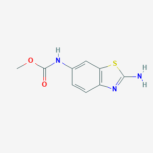 molecular formula C9H9N3O2S B010349 Methyl (2-aminobenzo[d]thiazol-6-yl)carbamate CAS No. 108792-25-2