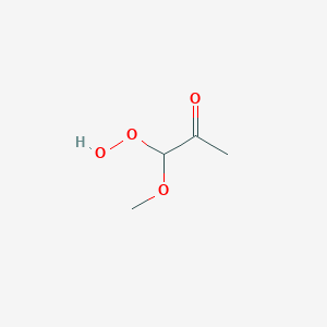 molecular formula C4H8O4 B010352 1-Methoxy-1-hydroperoxy-2-propanone CAS No. 107729-23-7