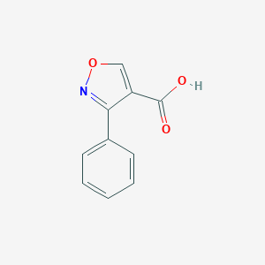 molecular formula C10H7NO3 B103528 3-Phenyl-4-isoxazolecarboxylic acid CAS No. 18718-84-8