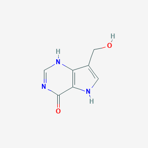 molecular formula C7H7N3O2 B010355 7-(Hydroxymethyl)-1H-pyrrolo[3,2-d]pyrimidin-4(5H)-one CAS No. 104303-72-2