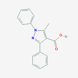 molecular formula C17H14N2O2 B103557 5-methyl-1,3-diphenyl-1H-pyrazole-4-carboxylic acid CAS No. 15409-48-0