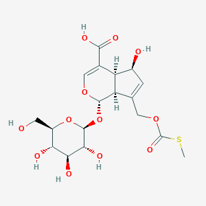 molecular formula C18H24O12S B103569 Paederosidic acid CAS No. 18842-98-3
