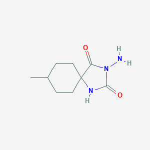 molecular formula C9H15N3O2 B103594 3-Amino-8-methyl-1,3-diazaspiro[4.5]decane-2,4-dione CAS No. 16252-93-0