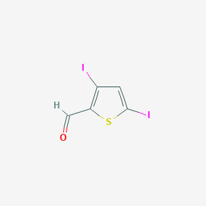 molecular formula C5H2I2OS B103597 3,5-Diiodothiophene-2-carbaldehyde CAS No. 18799-86-5