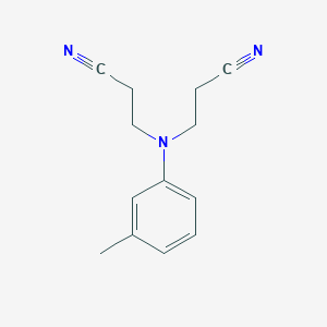 molecular formula C13H15N3 B103624 Propanenitrile, 3,3'-[(3-methylphenyl)imino]bis- CAS No. 18934-20-8