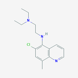 molecular formula C16H22ClN3 B103641 Quinoline, 6-chloro-5-((2-(diethylamino)ethyl)amino)-8-methyl- CAS No. 15386-51-3