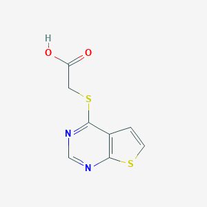 molecular formula C8H6N2O2S2 B103647 (Thieno[2,3-d]pyrimidin-4-ylthio)acetic acid CAS No. 18740-26-6