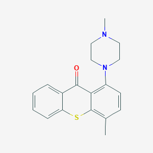 molecular formula C19H20N2OS B103650 Thioxanthen-9-one, 4-methyl-1-(4-methyl-1-piperazinyl)- CAS No. 19057-91-1