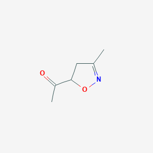 molecular formula C6H9NO2 B103654 1-(3-Methyl-4,5-dihydroisoxazol-5-yl)ethanone CAS No. 17492-61-4