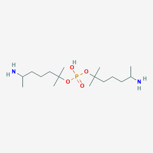 molecular formula C16H37N2O4P B103677 Bis[5-amino-1,1-dimethylhexyl] hydrogen phosphate CAS No. 18864-27-2